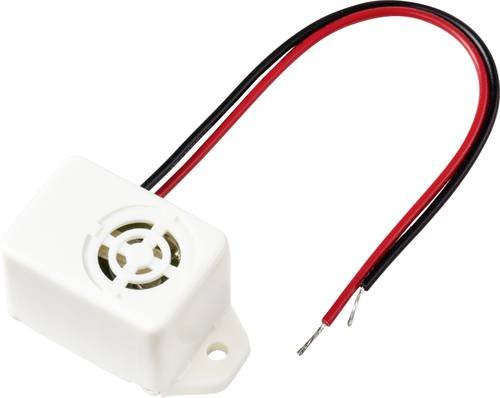 TRU COMPONENTS TC-9202072 Miniatur Summer in Weiß, 75 dB, 24 V/DC, Dauerton - Bild 1
