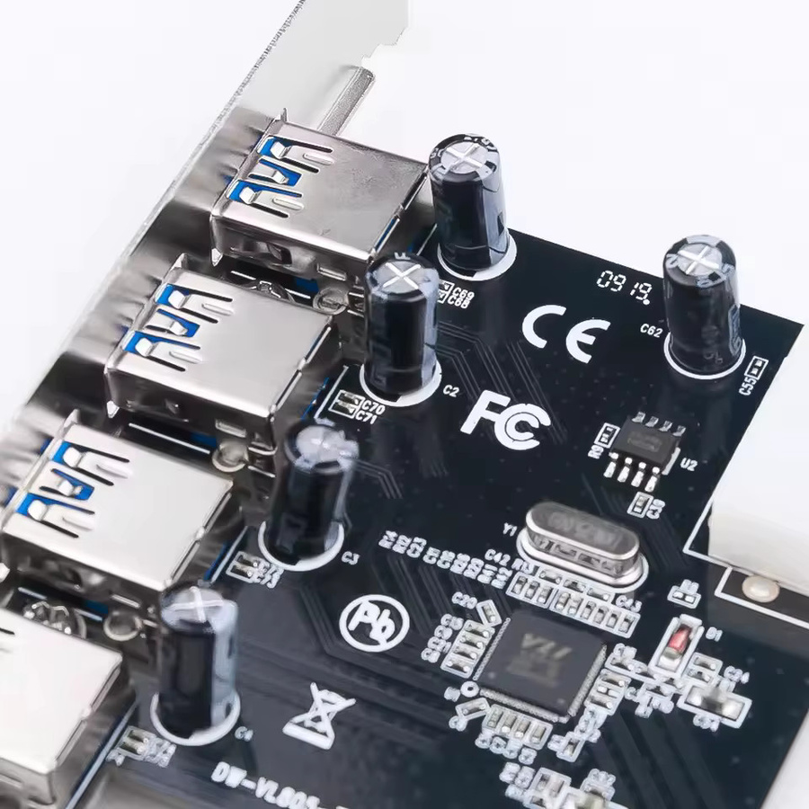 Goldpo USB 3.0 PCI-E Erweiterungskarte mit 4 Ports in Schwarz - Bild 3