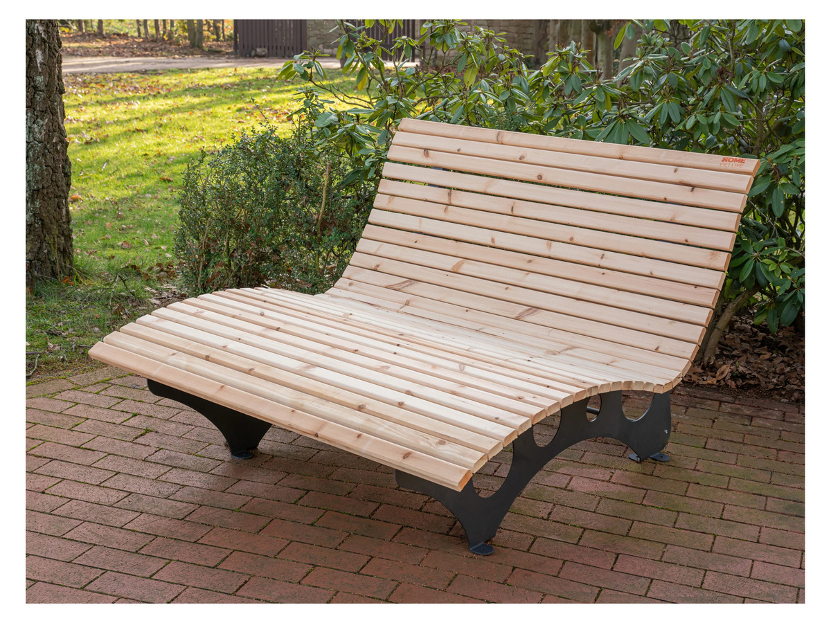 Home Deluxe Wellenholzliege TAIGA Waldsofa aus Lärchenholz in Braun B: 157 cm, T: 200 cm, H: 90 cm - Bild 3