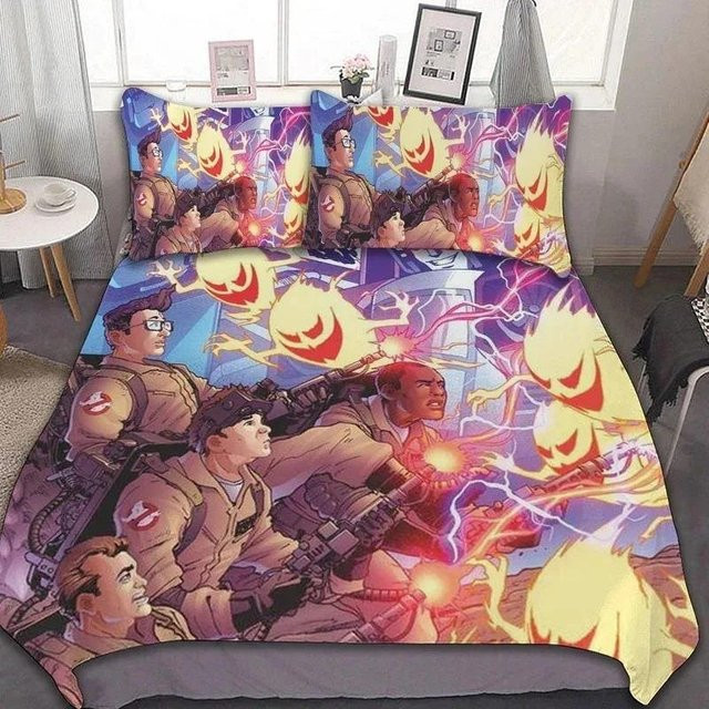 Bettwäsche-Set Ghostbusters von Lodestar mit Motivdruck, Doppelbett-Bettwäsche aus Mikrofaser, Mehrfarbig, B/H: 260 x 220 cm - Bild 1