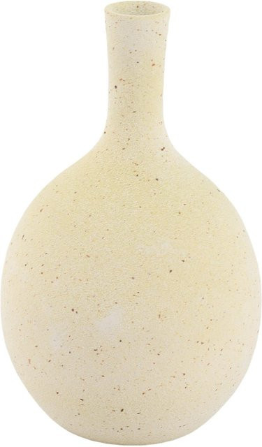 Neoglint Keramik Blumenvase in Beige für Tischdekoration und Gestecke - Bild 1