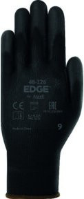 Ansell Edge 48-126 Schutzhandschuhe mit PU-Beschichtung in Schwarz, Größe 6 - Bild 1
