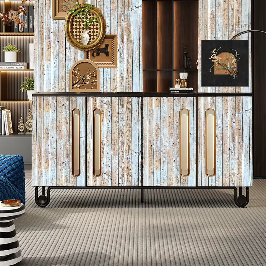 TTOKKONG WALLPAPER 3D-Tapete aus weißem Ahornholz in Vintage-Optik, selbstklebend und wasserfest aus PVC - Bild 3