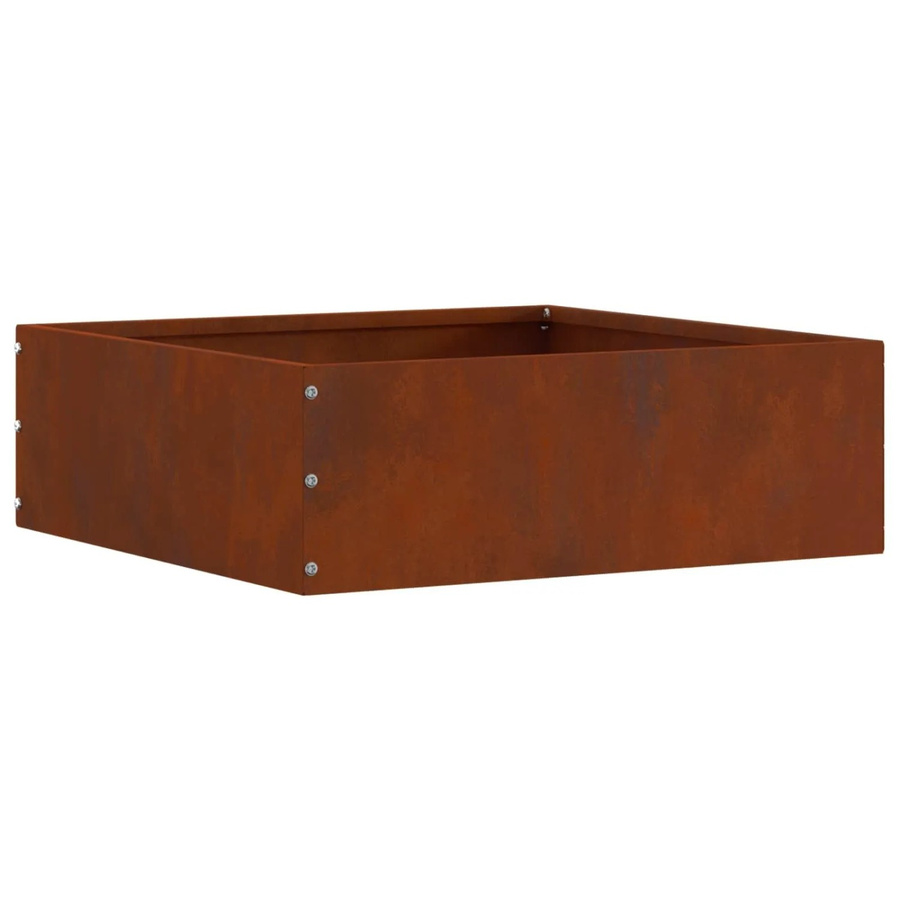 vidaXL Raseneinfassung aus wetterfestem Stahl in Rost-Optik, B/T/H: 40 x 40 x 13 cm - Bild 2