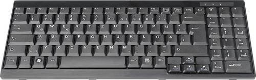 Digitus DS-72000DE Kabelgebundene KVM-Tastatur mit QWERTZ-Layout in Schwarz - Bild 1