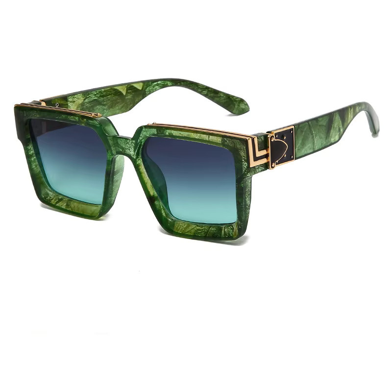 BOLGARENI Sonnenbrille, Quadrat, Vollrand, Kunststoff, Grün, Unisex - Bild 4