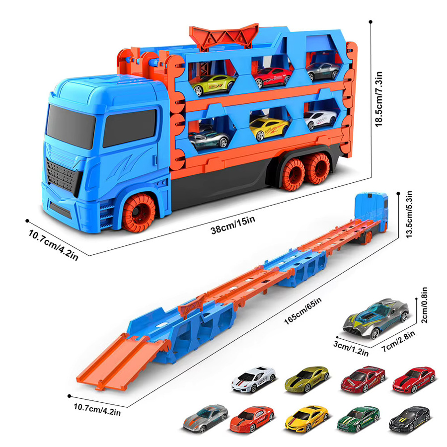 VATOS Erweiterbarer LKW, Transporter-Fahrzeug-Spielzeugset, ab 3 Jahre - Bild 3