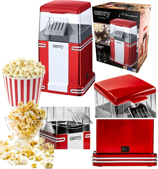 Camry Popcornmaschine mit 1200W Heißluft-Zubereitung in Rot - Bild 1