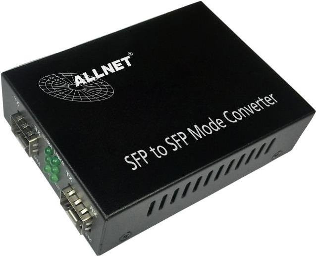 ALLNET Netzwerk Medienkonverter ALL-MC108G-SFP-SFP Schwarz 1000Mbit/s Multi-Modus Einzelmodus - Bild 1