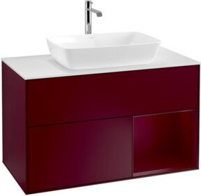 V&B Waschtischunterschrank Finion 100 in Weiß mit Regal, lackiert - Bild 1