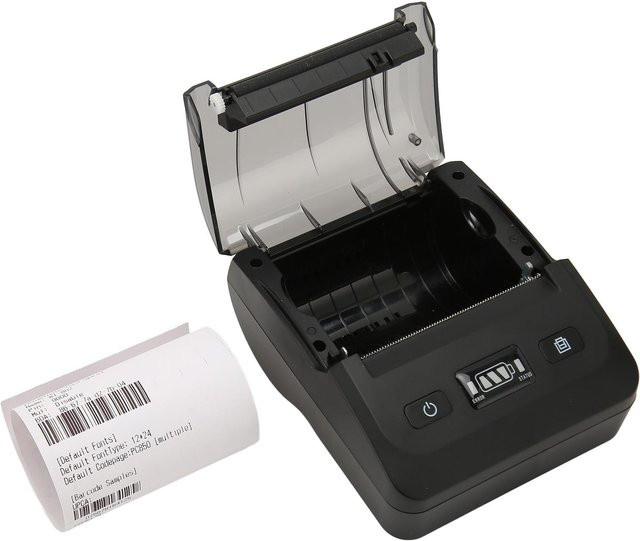 DIYelecs Thermodrucker mit Bluetooth 4.2 und USB-C Verbindung, 80mm Druckbreite, 203 DPI, ESC/POS kompatibel, Schwarz - Bild 1