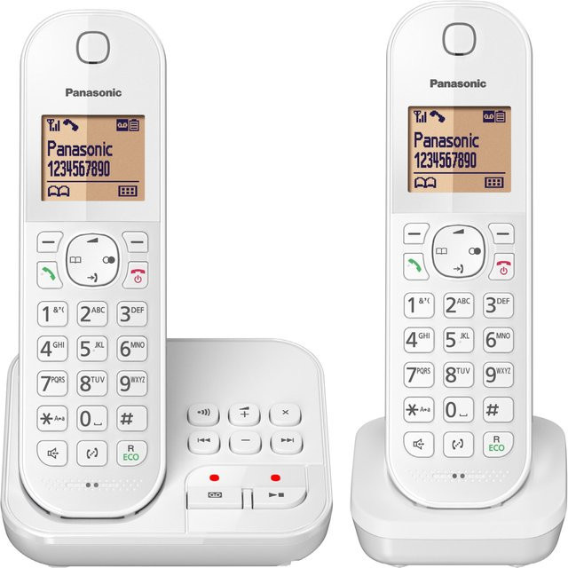 Panasonic KX-TGC422GW Schnurlostelefon mit Anrufbeantworter in Weiß - Bild 1