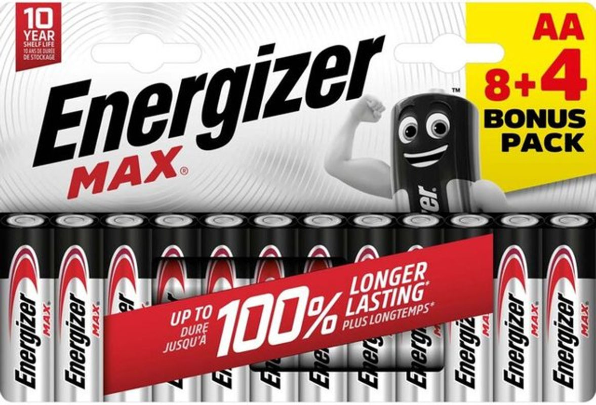 Energizer Alkali-Mangan Max Mignon AA Batterien 12 Stück - Bild 2