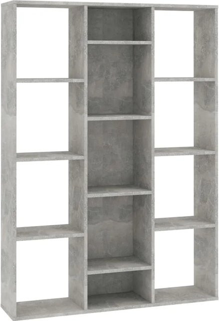 vidaXL Raumteiler und Bücherregal in Betongrau aus Holzwerkstoff B/T/H: 100 x 24 x 140 cm - Bild 1