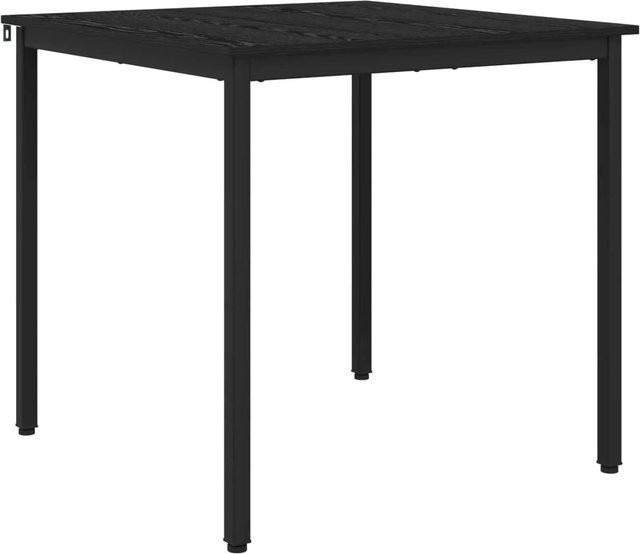 vidaXL Esstisch quadratisch in Schwarz, Material: Metall und MDF, B/T/H: 80 x 80 x 75 cm - Bild 1