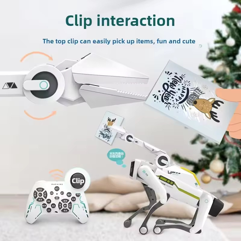 X-Verse Intelligenter AI RC Roboter Hund, mit Stimme Dialog APP Fernbedienung Programmierung, Singen Tanzen, Weiß - Bild 3