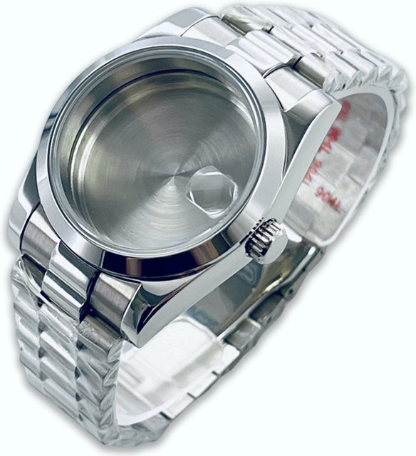 QUKE Uhrengehäuse Edelstahl, Silber, Unisex - Bild 1