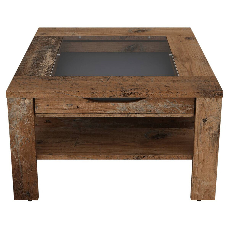 byLIVING Couchtisch RALPH in Eiche Old Wood Altholz-Optik und Anthrazit, B/T/H: 67 x 67 x 43 cm - Bild 2