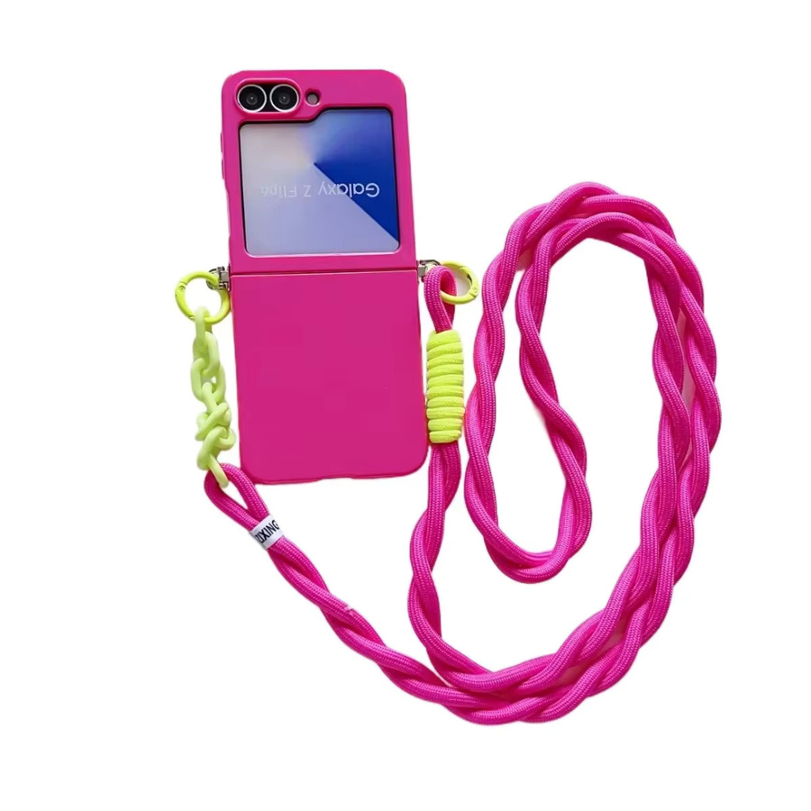 Candy Slim Solid Schutzhülle mit Umhängeband für Samsung Galaxy Z Flip 4 5 6 7 FE in Grün - Bild 2