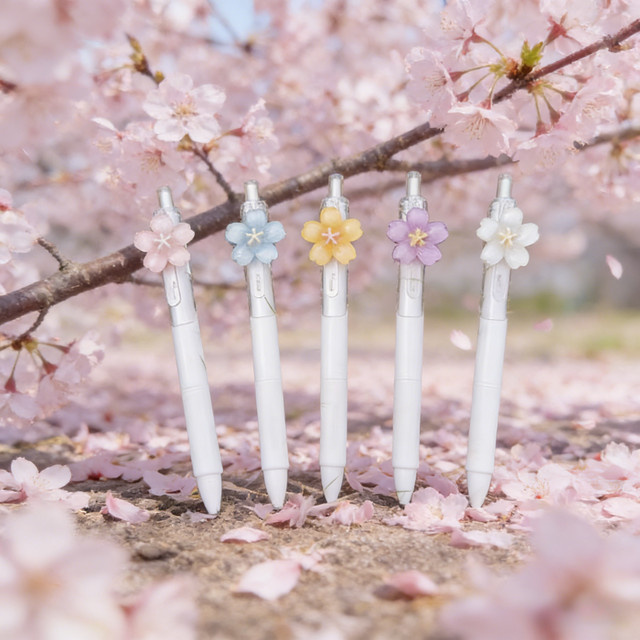 Sakura Kugelschreiber mit Sakura-Blumen-Design und schwarzer Tinte - Bild 1