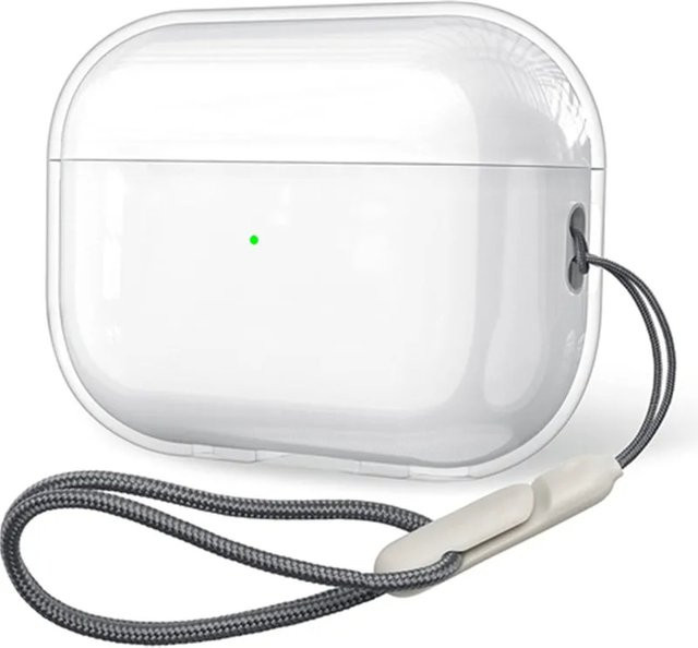 Transparente Schutzhülle für Apple AirPods Pro 2. Generation in Transparent und Grau - Bild 1