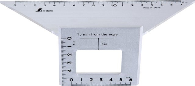 Shinwa 32724 3-D-Gehrungswinkel Doppelwinkel 45 Grad in Silber - Bild 1