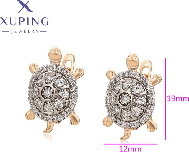 Xuping Jewelry Creolen, Gold, Zirkonia, Damen - Bild 1