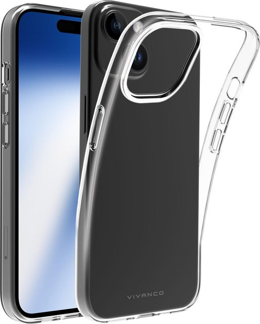 Vivanco Super Slim Cover Handyhülle für iPhone 15 in Transparent - Bild 1