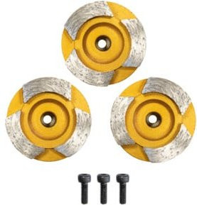 Eibenstock Diamant-Schleifteller für Beton, 3er-Set, Gelb, Durchmesser: 44 mm - Bild 1
