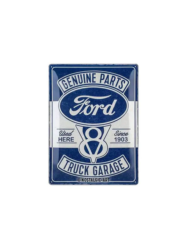 Nostalgic-Art Retro-Blechschild V8 Garage in Blau, Vintage Metallplakette zur Wanddekoration, Rechteckig - Bild 2