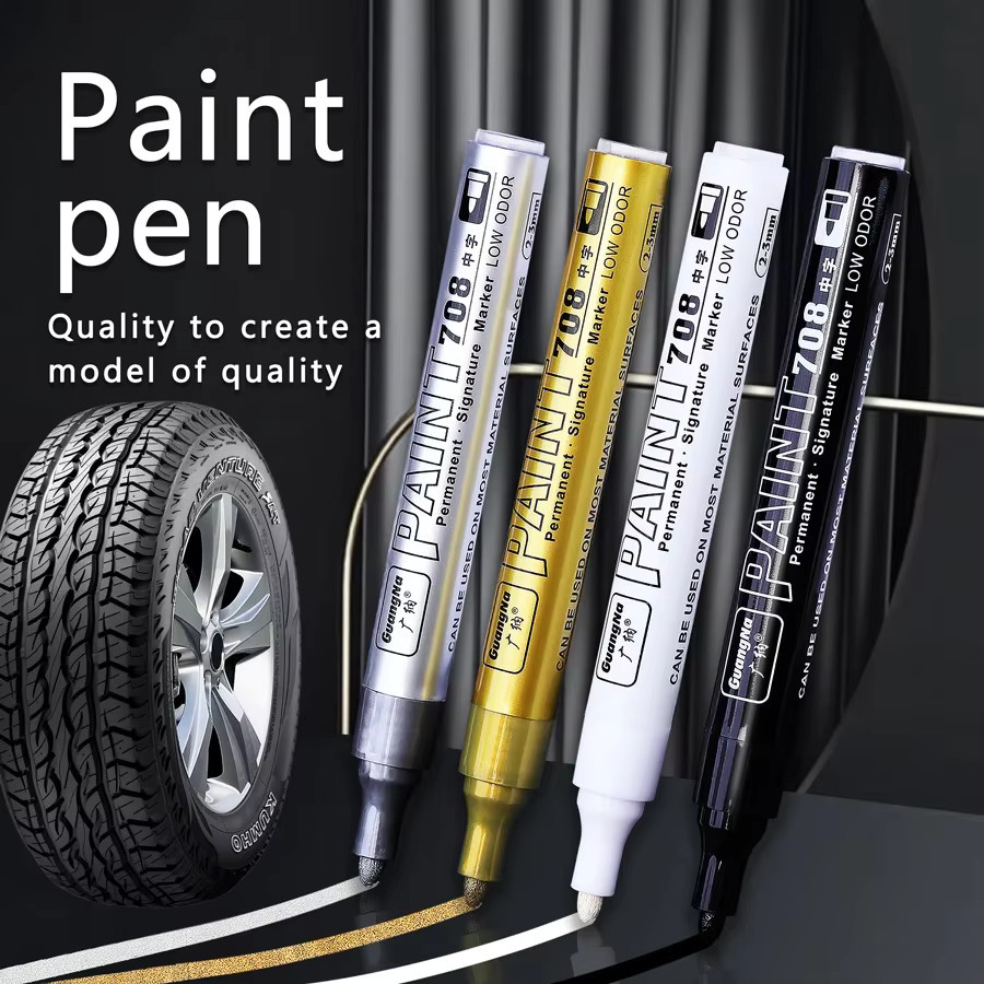 Permanente Metallische Farbmarkierungsstifte mit Tintenset in Gold, Silber und Weiß, 2 mm Strichstärke, Kunstmarker für Manga, Scrapbooking und Bastelarbeiten - Bild 2