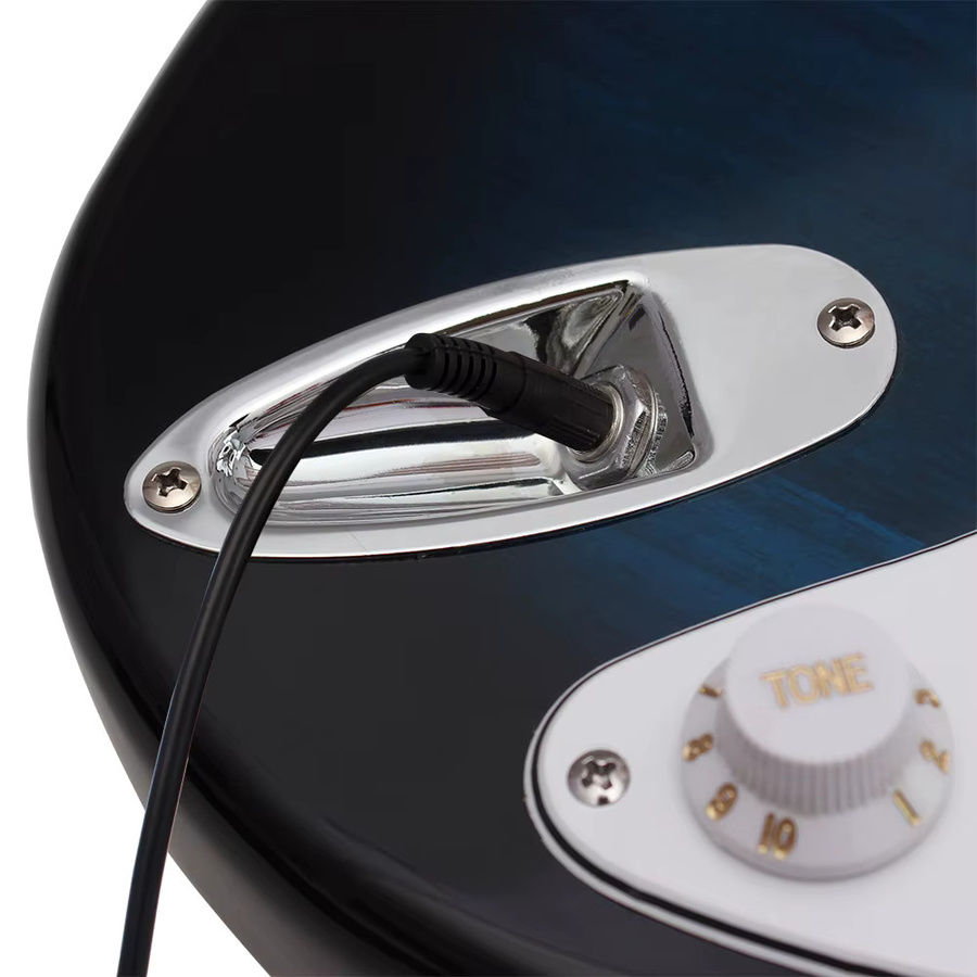 IRIN 3M Gitarrenkabel in Schwarz mit 6,35 mm Stecker für E-Gitarre, Bass und Keyboard als geräuschreduzierendes Audiokabel - Bild 4