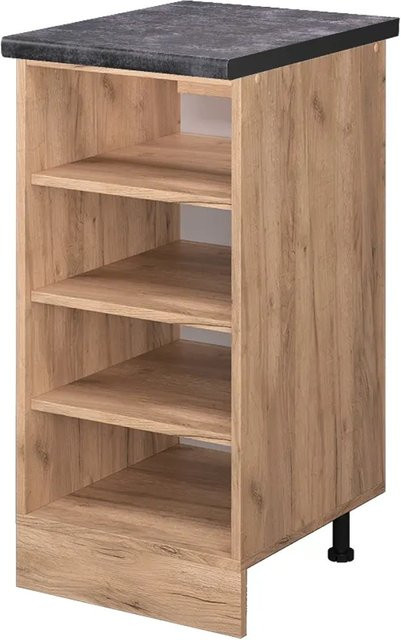 Vicco Küchenregal R-Line Offener Küchenschrank Goldkraft Eiche Anthrazit Braun B: 40 cm, H: 81,6 cm, T: 60 cm - Bild 1