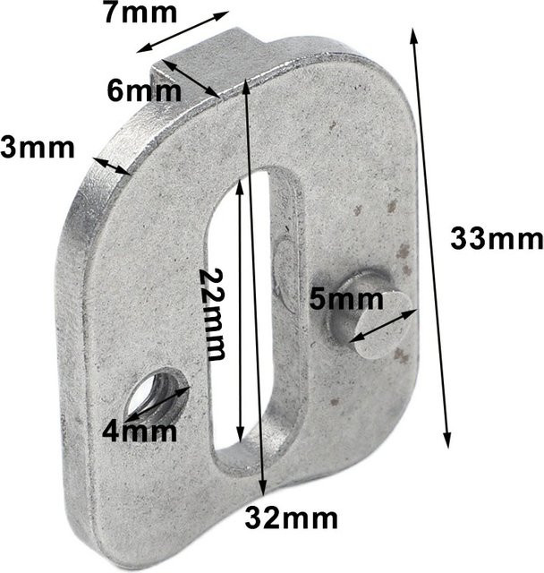 VIBRATITE Kettensägen-Spannungsregler-Block aus Aluminiumlegierung in Silber für 10, 12 und 16 Zoll elektrische Kettensägen - Bild 1