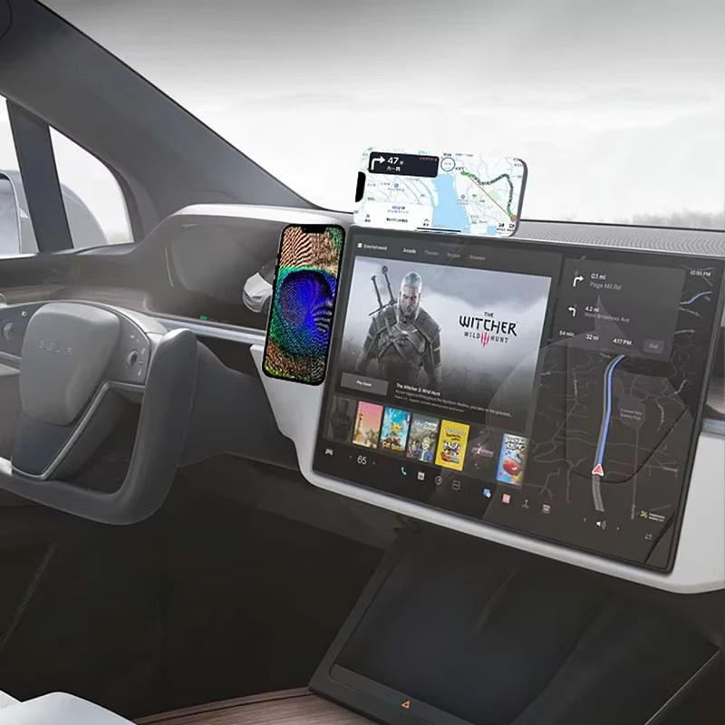 Magnetischer faltbarer Telefonhalter für Laptop und Monitor, universeller Seitenständer in Schwarz, kompatibel mit MagSafe iPhone 17 16 15 Serie und allen anderen Smartphones - Bild 2