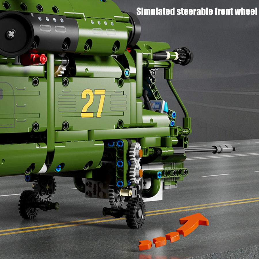 YCOLE Hubschrauber Konstruktionsbausteine Montagepuzzle 1800 Stück - Bild 2