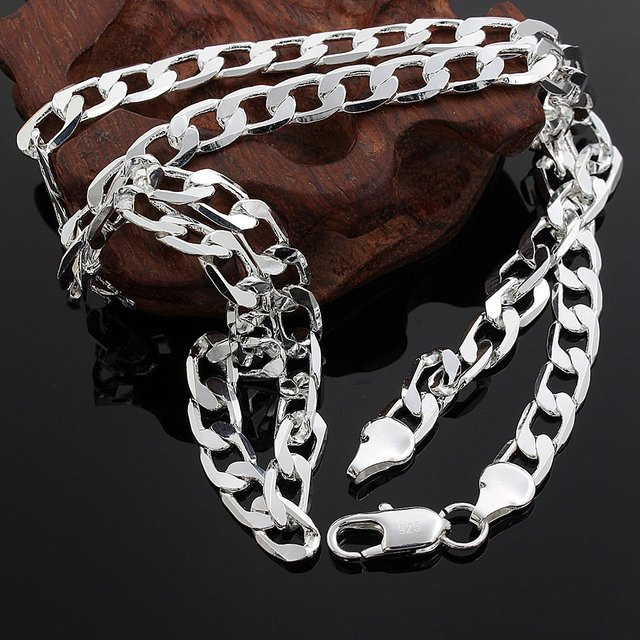 Halskette 925 Sterling Silber, 8 mm, Unisex - Bild 1