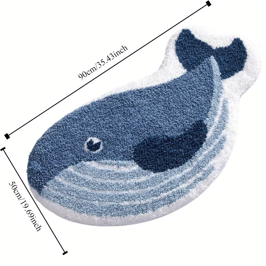 VIKAMA Wal-Teppich in Blau aus Polyester für Wohnzimmer, Schlafzimmer oder Badezimmer - Bild 3