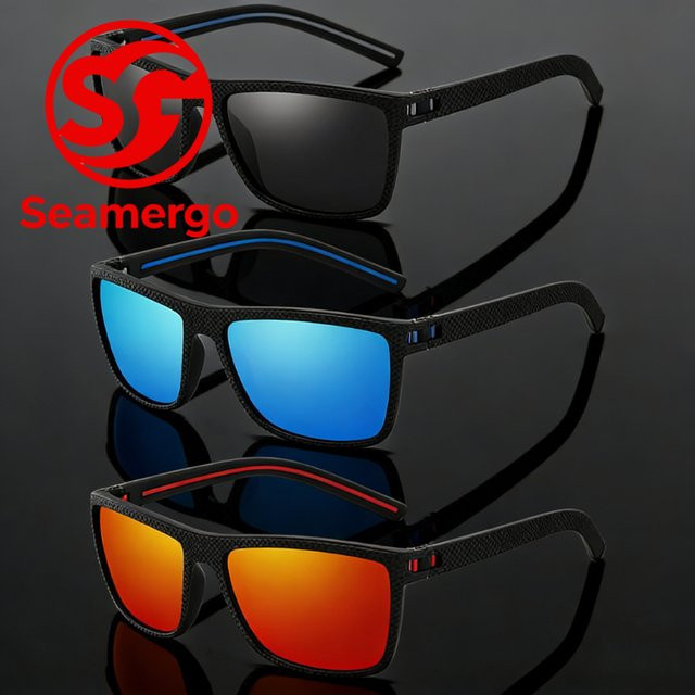SNQP Sportsonnenbrille, quadratisch, Vollrand, Kunststoff, schwarz, polarisiert - Bild 1