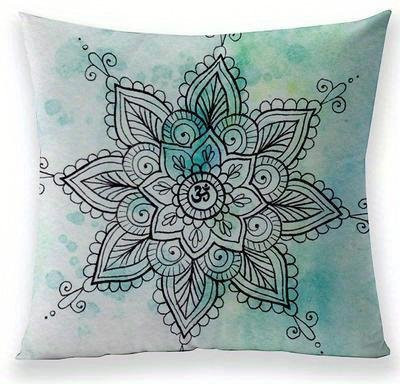 Heimdeko Kissenbezug mit buntem Mandala-Muster im Boho-Stil, B/B: 45 x 45 cm, Mehrfarbig - Bild 1