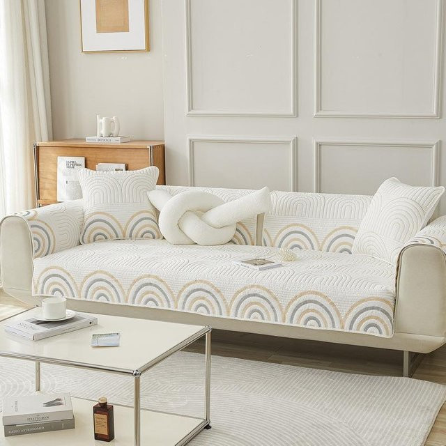 Super Six Besticktes Sofakissen aus Baumwolle, Bunt, B/B: 70 x 70 cm - Bild 1