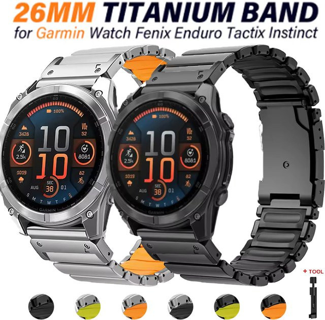 CAOWTAN Uhrenarmband Titan, Edelstahl, 26 mm, Quick Fit - Bild 1