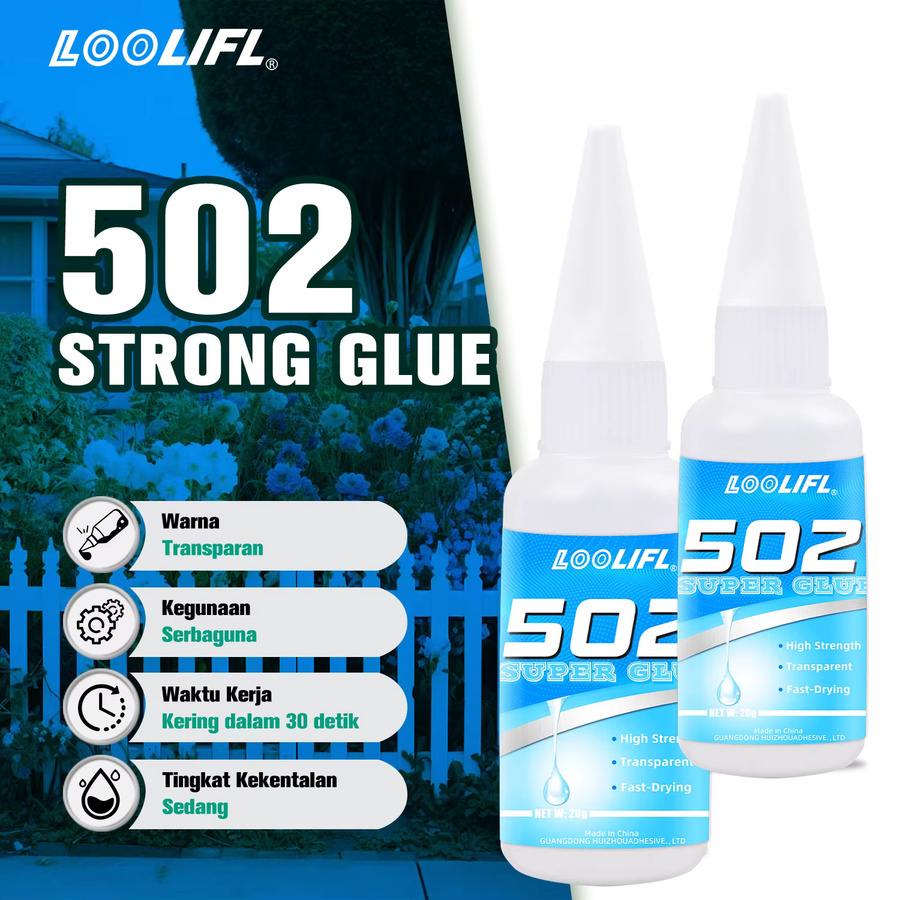 LOOLIFL 5er Pack 502 Sekundenkleber Cyanacrylat für Leder, Gummi, Holz und Metall mit starker Bindung - Bild 2