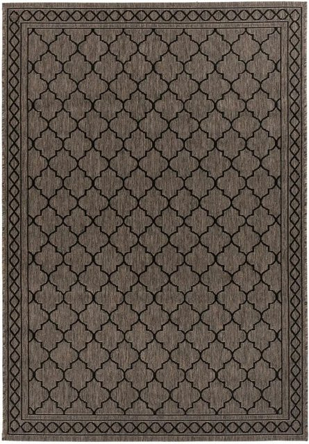 MeGusta Flachflor Teppich Paula Modern Grau Braun aus Polypropylen B/T: 80 x 150 cm - Bild 1