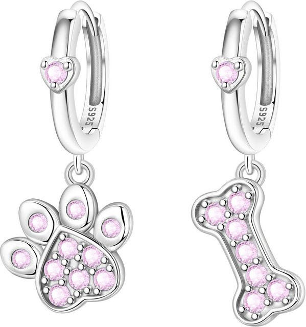 Orstarry Ohrringe, 925 Silber, Rosa, Zirkonia, Damen - Bild 1