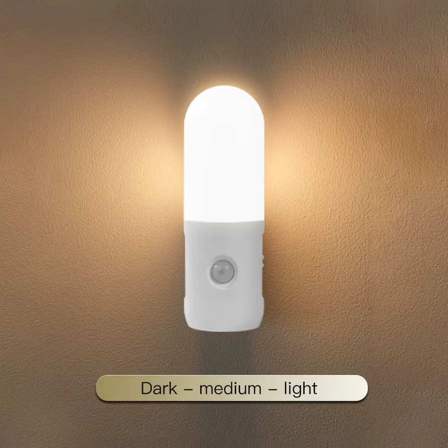 AVACOM Wiederaufladbare magnetische LED Wandleuchte mit Bewegungssensor als Nachtlicht in Weiß - Bild 3