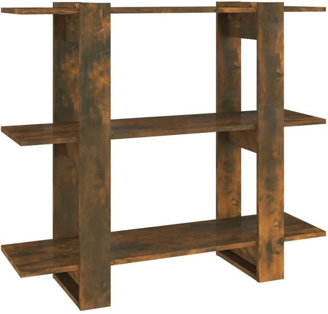 vidaXL Bücherregal und Raumteiler in Räuchereiche, B/T/H: 100 x 30 x 87 cm - Bild 1