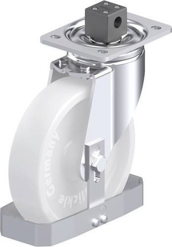 Blickle Stahlblech-Lenkrolle LH-SPO 201G-CS13-FS mit Rad-Durchmesser 200 mm und einer Tragfähigkeit von 900 kg in Weiß - Bild 1