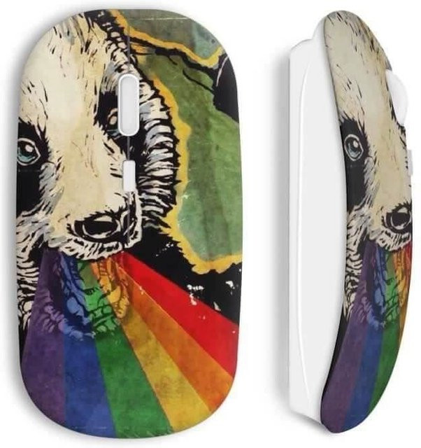 Crazy Panda kabellose Maus mit Wi-Fi und USB-A in Multicolour - Bild 1