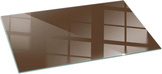 Tulup Glasplatte für Kamin in Braun, Rechteck, B: 140 cm, T: 70 cm - Bild 1